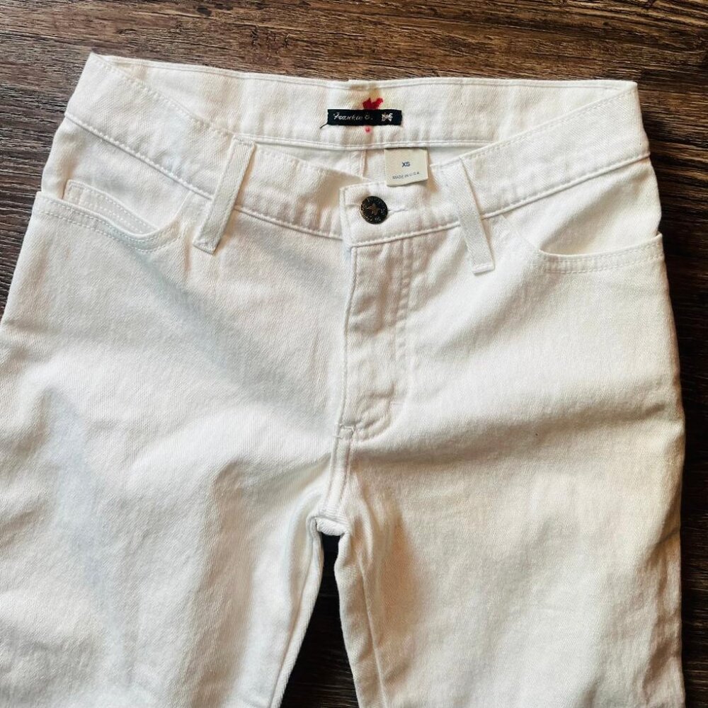 Frankie B High-water Capri White Denim Low Rise Jeans XS X Small Woman's 02 $108